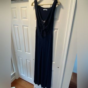Bluemarine Swarovski floor length gown in navy